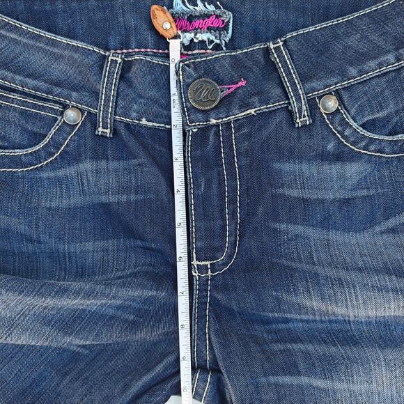 Wrangler Women’s 9/10 x 36 Bootcut Jeans Dark Wash Mid Rise Stretch Denim - Picture 5 of 6